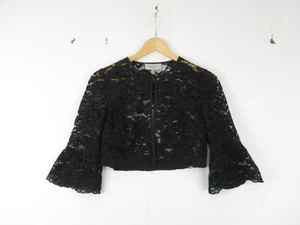 Coast Matara Lace Cropped Jacket Ladies UK 10 Black New Tags Party Wedding - Picture 1 of 24