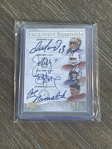 2012 Exquisite Ensemble Marino Elway Young Namath QUAD Auto /10 - Picture 1 of 2