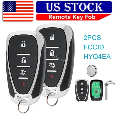 2 For 2016 2017 2018 2019 2020 Chevy Malibu Smart Remote Key Fob 433MHz HYQ4EA - Image 1 of 4