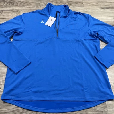 Pullover polar Nike Air Jordan Dri-Fit 1/2 media cremallera azul blanco para hombre XL NUEVO CON ETIQUETAS Foto 1 de 4