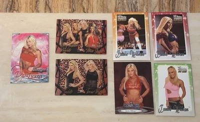Lote de 9 cartas diferentes de lucha libre TRISH STRATUS WWE 2001-2003 con RC ROOKIE Foto 1 de 2