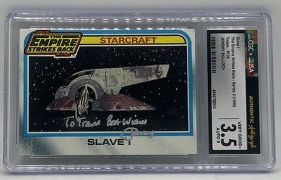 1980 Topps STAR WARS ESB SLAVE 1 #138 Jeremy Bulloch "Boba Fett" CGC/JSA 3.5/9 - Image 1 of 4