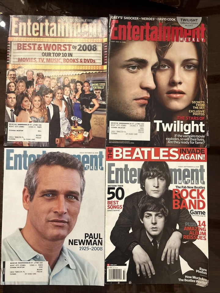 Entertainment Weekly Magazine Lot of 4 (2008-2009) - Image 1 of 1