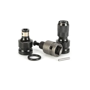 Adaptador de enchufe hexagonal cabezal de conversión adaptador de enchufe negro/plateado 1/2 pulgada - Imagen 1 de 12