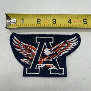 Parche bordado vintage de los Tigres castaño rojizo "War Eagle" de los años 60 corte 4,0" x 2,0" coser - Imagen 1 de 5