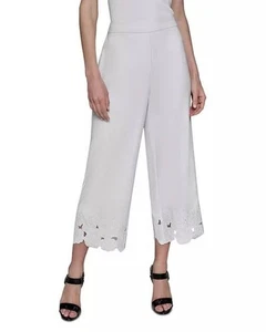 Karl Lagerfeld Flora Cropped Hose - Soft White, 12 - Neu mit Etikett - Bild 1 von 9