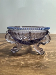 Westmoreland Argonaut lila bedeckt Bonboniere Delfinschale nur Boden mit Fuß - Bild 1 von 7