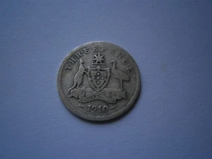 1910 THREEPENCE - 92.5% SILVER COIN - AUSTRALIA CIRCULATED - FREE POST - Bild 1 von 2