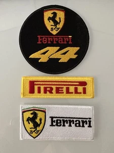 F1 3 Pack Perelli Lewis Hamilton Racing Race car Fan Patch 3” Iron On/Sew On - Picture 1 of 2