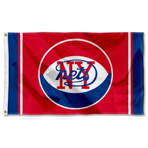 Brooklyn Nets Hardwood Vintage Retro Throwback Grommet Flag - Picture 1 of 6