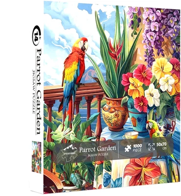 Parrot Garden Jigsaw Puzzle for Adults 1000 Pieces, Colorful Garden NEW-SEALED - Image 1 of 3
