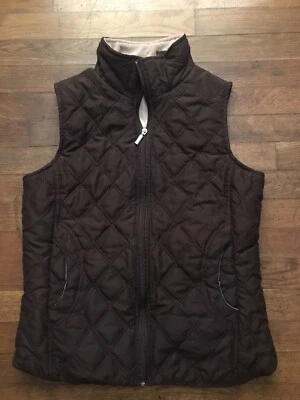 Jane Ashley Brown Quilted Vest Zip Up Lightweight Women’s Size Small - Image 1 of 4