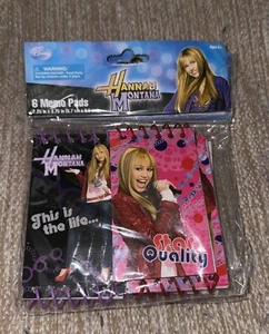 Hannah Montana Birthday Party Favors - Pack Of 6 Memo Pads NEW - Picture 1 of 2