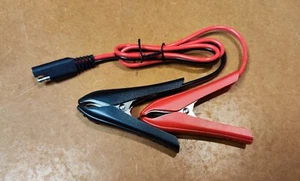 Alligator Crocodile Clip Charging Lead With SAE Style Plug Optimate 4 Compatible - Picture 1 of 2