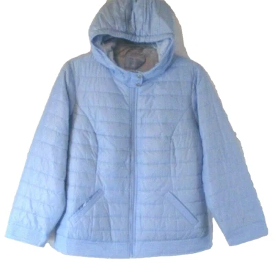 Nueva Chaqueta con Capucha Acolchada Liz Claiborne New York Azul 1X Cremallera A274770 Mujer Yi7 Foto 1 de 4