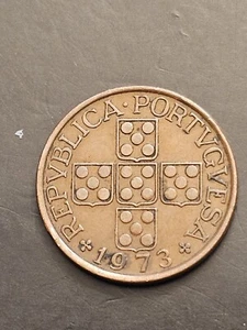 1973 🇵🇹PORTUGAL 1 ESCUDO WORLD COIN KM #597 FINE DETAIL BRONZE LOW 14.2 MIL - Picture 1 of 2