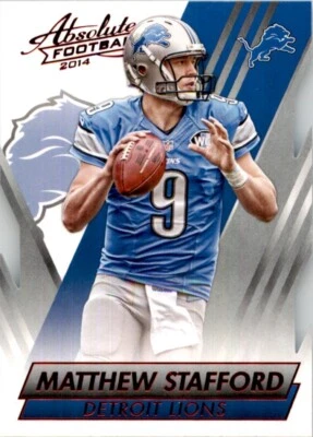 Matthew Stafford 2014 Panini Absolute Retail Red Die-Cut #88 Lions Parallel Card - Image 1 of 2