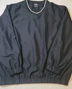 PGA TOUR Mens Size XL Black VNeck Pullover Windshirt Windbreaker Jacket - Picture 1 of 5