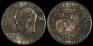 Moneda de dólar grande Eisenhower Ike 1974 graduación profesional MS62 tipo Estados Unidos grado raro certificado - Imagen 1 de 6