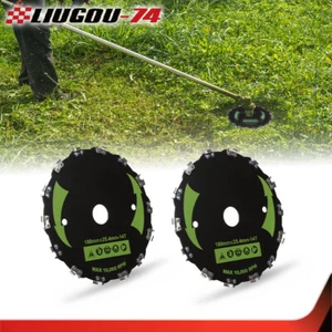 2PCS 7" Chainsaw Tooth Brush Blades Fit For Bush Cutter Weed Eater Trimmer Head - Picture 1 of 12