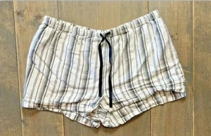 High Sierra Women's Elastic Waist Striped Cotton Blend Pajama Shorts Size: M - Picture 1 of 6