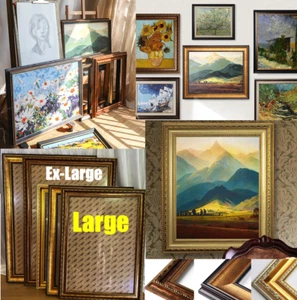 Retro Large Gold Photo Picture Art Prints Frame Frames Display 62x82cm 71x102cm - Picture 1 of 10