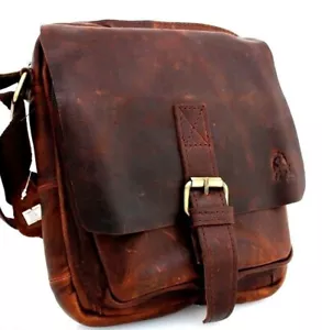 Bolso de Viaje de Cuero Genuino para el Hombro Oeste Mensajero Hombre iPad Cartera 10 - Imagen 1 de 8