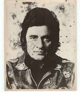 Headshot del músico Johnny Cash. Foto de prensa 1978 música moda de colección - Imagen 1 de 2