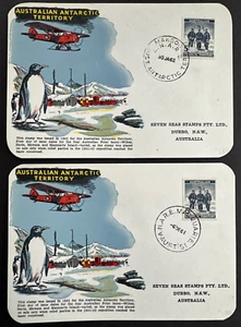 Australian Antarctic Territory 1961 Sc# L6 Lot of 2 FDC Postcards - Picture 1 of 2