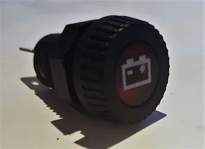 Lampka kontrolna LED, lampka kontrolna, lampka sygnalizacyjna, 12V, bateria czerwona, klasyczny samochód - Zdjęcie 1 z 1