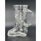Clear Glass Drinking Western American Cowboy Boot with Handle