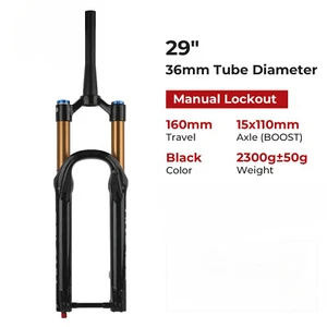 MTB Bike Suspension Air Fork 160mm Travel Boost 36mm Tube 15*110mm 27.5er 29er - Picture 1 of 30