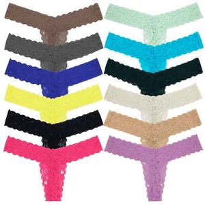 12er Pack Damen Sexy Spitze Tangas Low Rise One Size Höschen - Bild 1 von 1