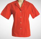 NEW  ZEALAND  ROYAL  SEA  CADETS ... Red Short Sleeve Blouse Top ... Size  L