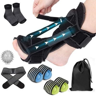 Plantar Fasciitis Night Splint Adjustable Ankle Brace Foot Drop Orthotic Brace - Image 1 of 4