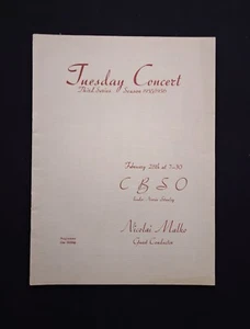 Signiertes Nicolai Malko Birmingham CBSO Konzertprogramm 1955/56 - Bild 1 von 9