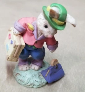 Cottontail Lane Village MW of Cannon Falls Easter 1994 Travel Suitcase Bunny c9 - Picture 1 of 2