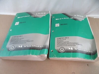 1997 CHEVROLET GEO METRO SERVICE MANUAL SET OF 2 GMP/97-M-1 - Image 1 of 4