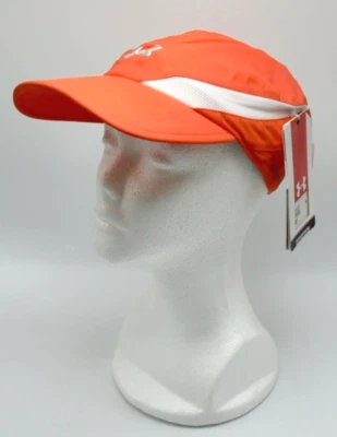 Under Armour Hat Women's Stride Hat Cap Running Embroidered Logo Orange/White - Image 1 of 4