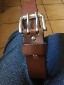 Merona Men’s Belt Nonleather Style 36929 Made In Guatemala Brown Size L - Picture 1 of 3