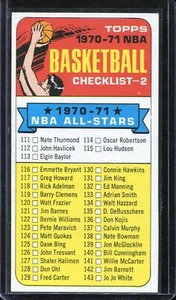 1970 Topps Basketball # 101 Checklist 2 .. NM-MT Near Mint to Mint - Bild 1 von 2