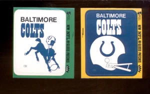 1977 Fleer Action Baltimore Colts Helm Logo Sticker Set - Bild 1 von 2
