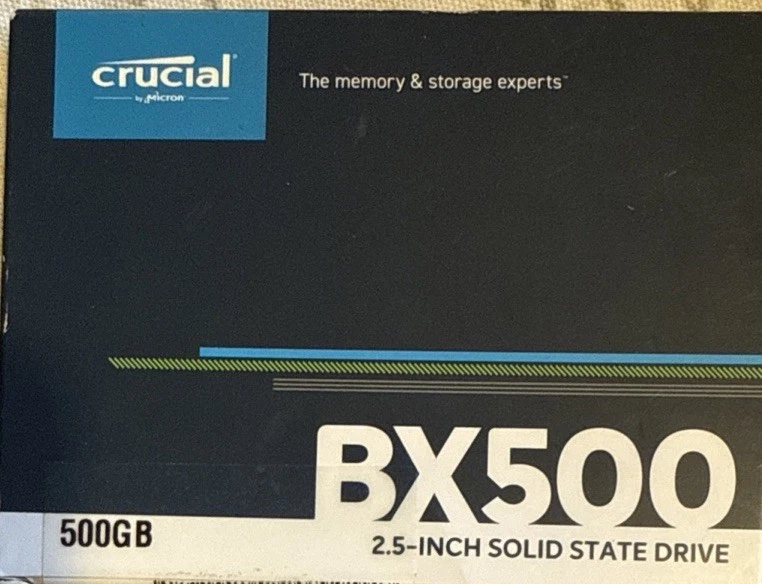 Crucial  CT480BX500SSD1 BX500 Solid State Drive 500 GB Internal 2.5" SATA SSD-UK - Image 1 of 3
