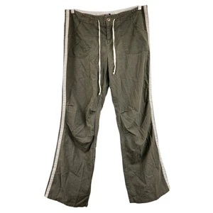 Vintage Y2K ILU donna taglia 7 30 pollici Pantaloni cargo verdi in vita con coulisse - Foto 1 di 15