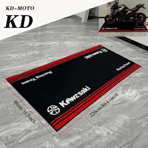 red Motorcycle Pit Mat Workshop Showroom Garage Carpet For Kawasaki Anti-slip - Picture 1 of 8