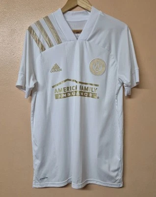 Atlanta United Adidas 2020 Away Soccer Football Jersey White Gold Size Large - Image 1 of 4