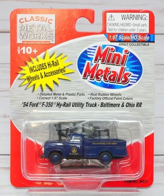 Mini-Metals 30237, '54 Ford F-350 MoW Hy-Rail Utility Truck Baltimore & Ohio, HO - Image 1 of 3