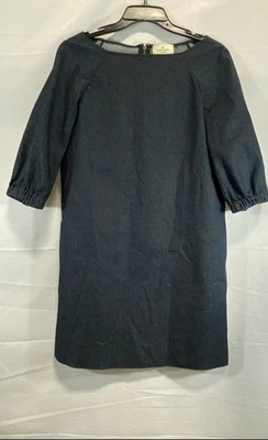 Vestido feminino Kate Spade azul sólido manga três quartos tamanho 4 - Imagem 1 de 4