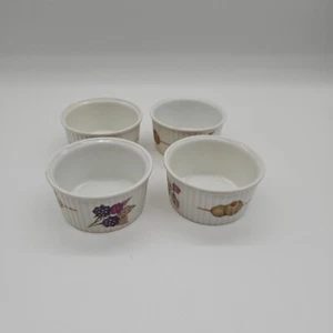 4 x Royal Worcester Ramekin Vintage Porcelain For Dips Golden Trim Fining - Picture 1 of 10