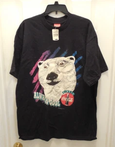Camisa de Coca Cola Always Cool LR Polar Bears años 90 1994 Coca-Cola sin usar con etiqueta - Imagen 1 de 13